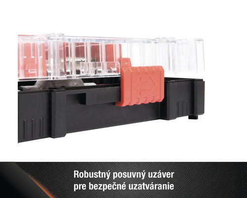 Poistková skrinka s posuvným uzáverom pre bezpečné uzamknutie