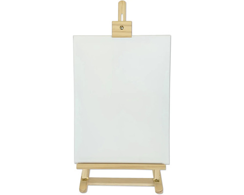 Drevený maliarsky stojan s plátnom