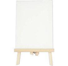 Prázdne plátno na drevenom maliarskom stojane