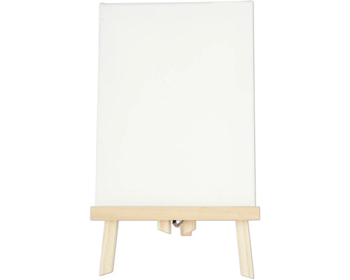 Prázdne plátno na drevenom maliarskom stojane