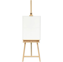 Drevený maliarsky stojan s plátnom pre umelecké potreby