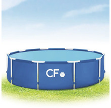 Okrúhly oceľový rámový bazén v záhrade