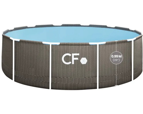 Kruhový nadzemný bazén s pleteným dizajnom a výškou 0,99 metra