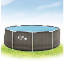 Kruhový rámový bazén v záhrade