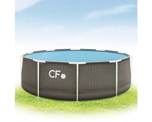 Kruhový rámový bazén v záhrade