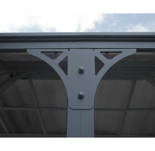 Detail stĺpika altánku s upevnením strechy