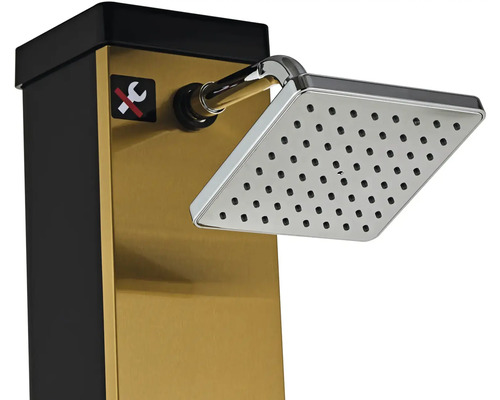 Sprchový panel so štvorcovou sprchovou hlavicou