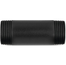 Čierna oceľová rúrková vsuvka so závitovými koncami