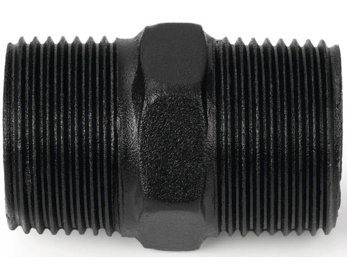 Čierna dvojitá vsuvka rúrková tvarovka