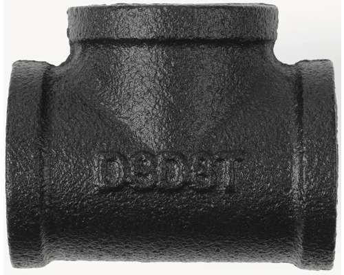 Čierny liatinový T-kus