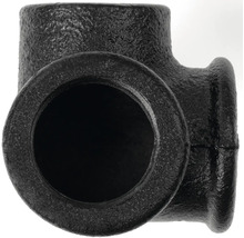 Čierna liatinová tvarovka T-kus