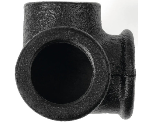 Čierna liatinová tvarovka T-kus