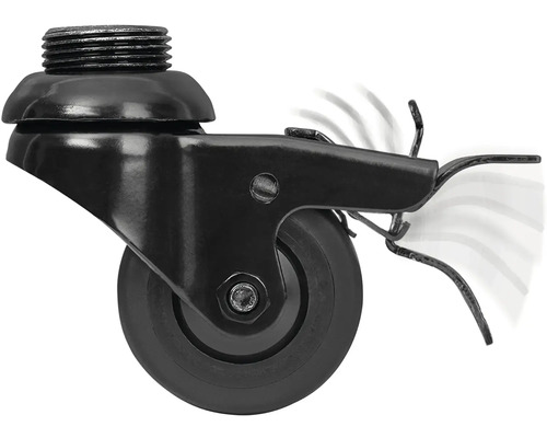 Otočné koliesko so závitom a brzdou