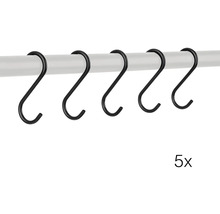 Päť kovových hákov S na tyči