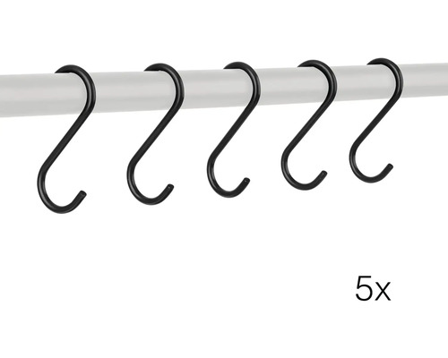 Päť kovových hákov S na tyči