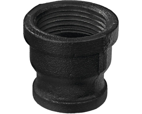 Čierna liatinová tvarovka, objímka s vnútorným závitom