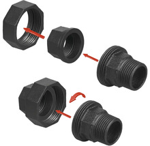 Železná objímka so závitom na montáž rúr