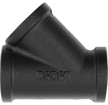 Čierna tvarovka odpadovej rúrky s tromi otvormi