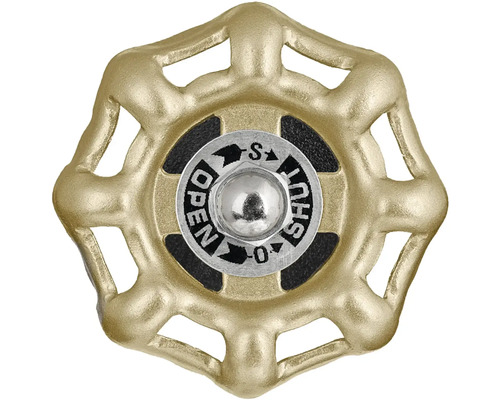 Vrchný diel ventilu s ukazovateľom otvorené a zatvorené