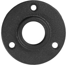 Čierna temperovaná liatinová rúrková príruba s tromi otvormi