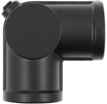 Čierny rohový konektor pre záhradný plot