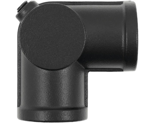 Čierny rohový konektor pre záhradný plot