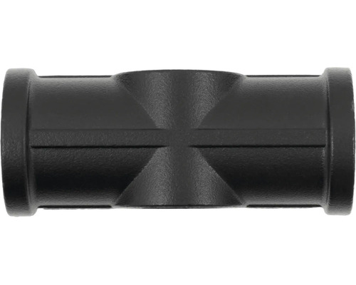 Čierny T-kus pre sanitárne inštalácie