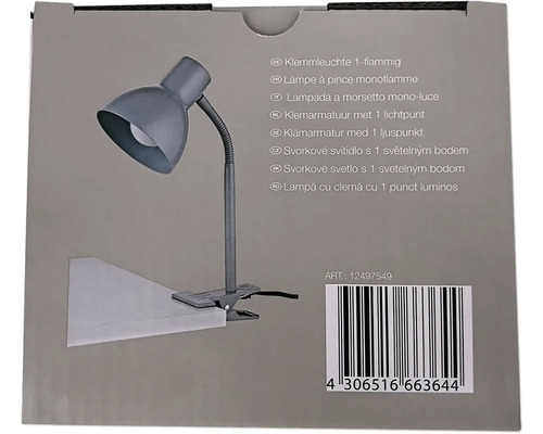 Svorkové svetlo s jedným svetelným bodom v obale produktu