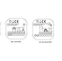 Schéma elektronického zariadenia s technickými údajmi a informáciami o pripojení