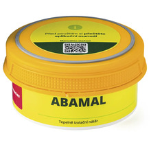 Tepelne izolačný náter Abamal v žltej nádobe
