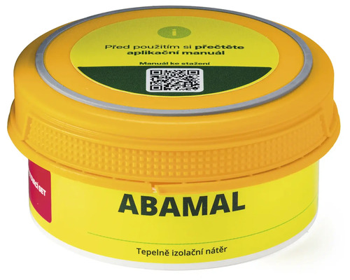 Tepelne izolačný náter Abamal v žltej nádobe