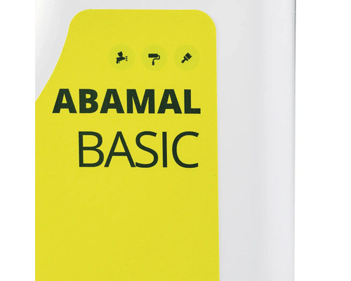 Štítok Abamal Basic so symbolmi pre striekacie pištole, valčeky a štetce