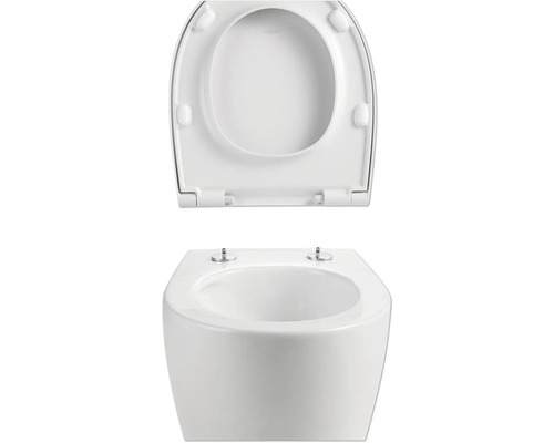 Závesné WC s hlbokým splachovaním s WC sedadlom