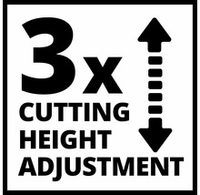 3x nastavenie výšky kosenia