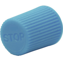 Plastový gombík s nápisom 'STOP'