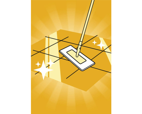 Ilustrácia mopu na dlaždicovej podlahe