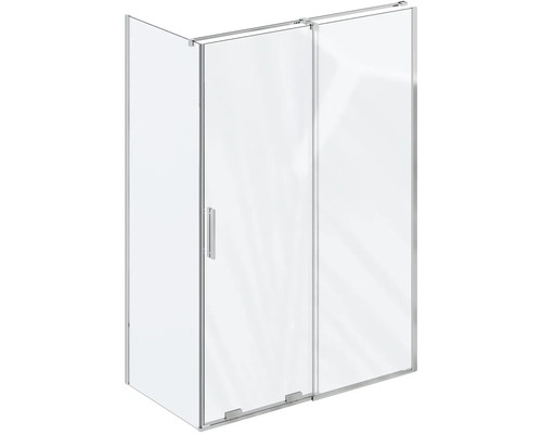 Sprchovací kút s rohovým vstupom a sklenenými stenami