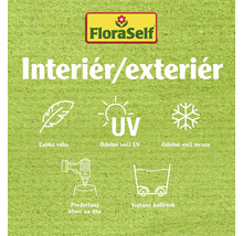 Logo FloraSelf. Vhodné do interiéru a exteriéru. Vlastnosti: nízka hmotnosť, odolné voči UV žiareniu, mrazuvzdorné, predvŕtaný otvor na dne, vrátane koliesok.