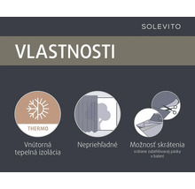 Vlastnosti Solevito: Tepelná izolácia, Nepriehľadné, Možnosť skrátenia