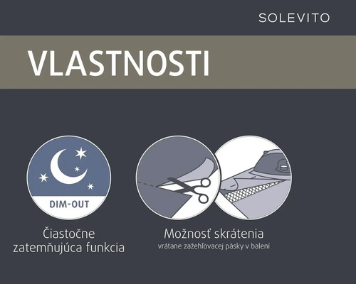 Vlastnosti Solevito: Čiastočne zatemňujúce, možnosť skrátenia