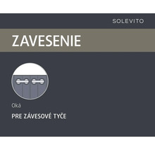 Zavesenie s okami pre záclonové tyče