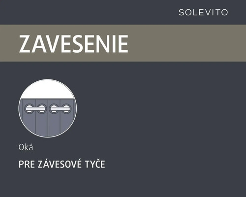 Zavesenie s okami pre záclonové tyče