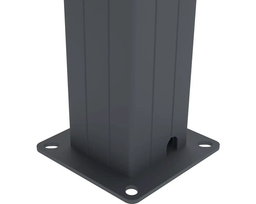 Detailný pohľad na držiak stĺpika plota na montáž plotových dielcov