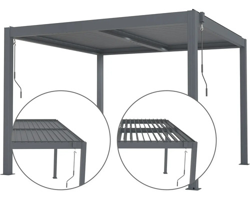 Pergola s nastaviteľnou lamelovou strechou
