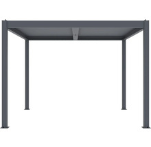 Sivá hliníková pergola do záhrady.