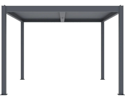 Sivá hliníková pergola do záhrady.