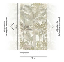 Fototapeta s motívom tropických paliem, 159 na 280 centimetrov, ľubovoľne napojiteľná.
