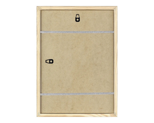 Zadná strana dreveného rámu na obrazy s vešiakmi