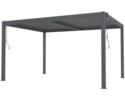 Voľne stojaca sivá pergola z hliníka