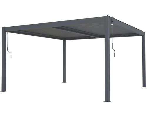 Voľne stojaca hliníková pergola s lamelovou strechou a kľukovým mechanizmom